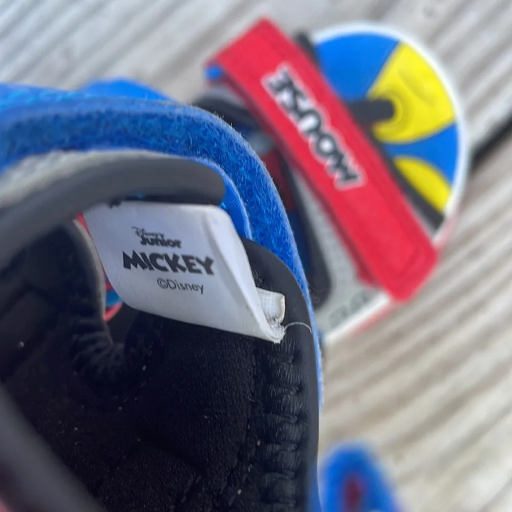 Disney Mickey Mouse Toddler Sandals Size 4 Blue Red
